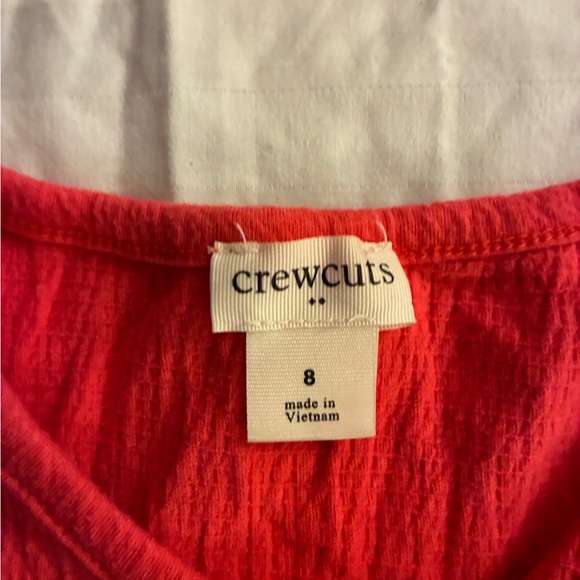 Crewcuts Red Crinkle Knit Ruffle Dress - Picture 2 of 7